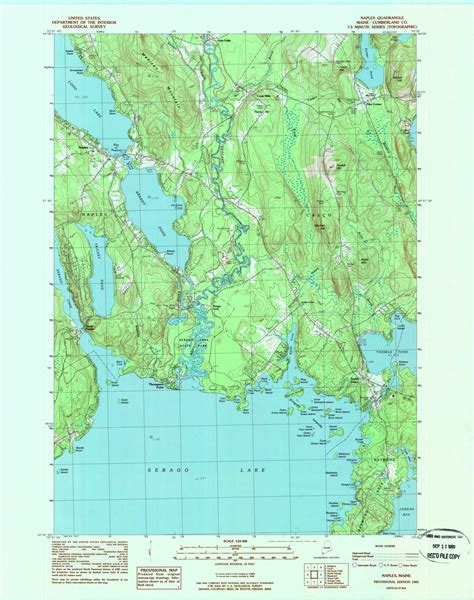 Naples Maine 1983 1984 Usgs Old Topo Map Reprint 7x7 Me Quad 806951