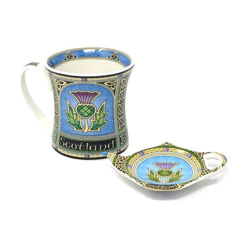 Scottish Thistle Teabag Holder And Mug Irish Mugs Royal Tara