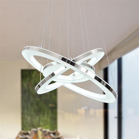 Unitary Brand Modern Warm White Led Acrylic Pendant Light With 3 Rings