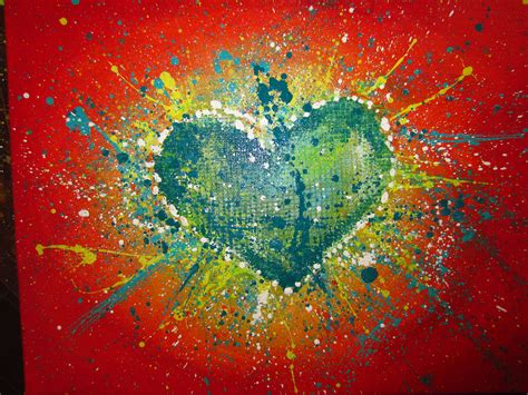 Free Photo Abstract Heart Painting Abstract Graffiti Heart Free