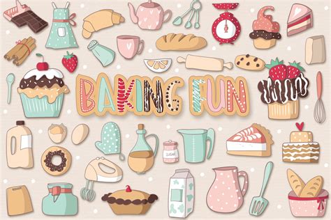 Baking Fun Illustrator Graphics ~ Creative Market