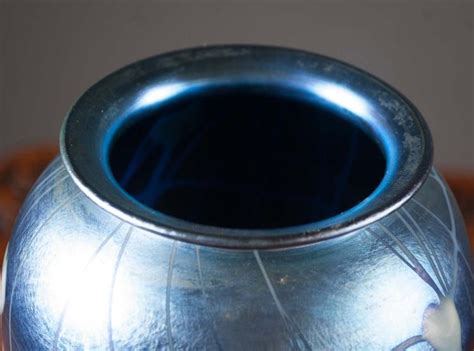 Lot Durand Blue Iridescent Art Glass Vase