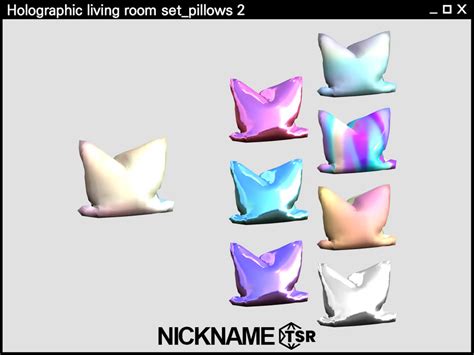 The Sims Resource Holographic Living Room Setpillows 2
