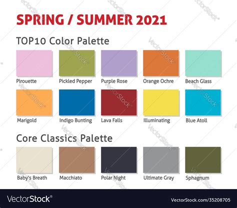 Color Palette Springsummer 2021 Color Trends Fashion