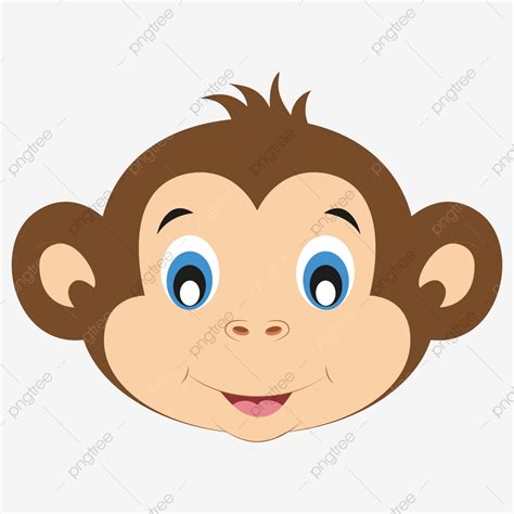 Icon Of Cute Monkey Face Animals Vector Of Cute Monkey Face Monkey