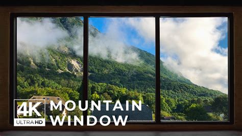 4k Mountain Window View Relaxing Calming Ambience Youtube