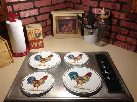 More Rooster Decor In Our Kitchen Chicken Kitchen Rooster Decor