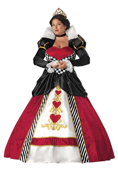 Plus Size Queen Of Hearts Costume For Women Chasing