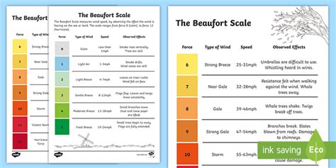 The Beaufort Scale For Children Teacher Made
