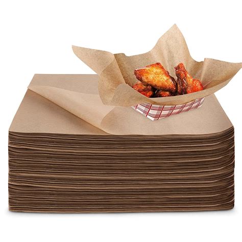 Natural Kraft Deli Papers Greaseproof Liners For Food Boats Pre Cut