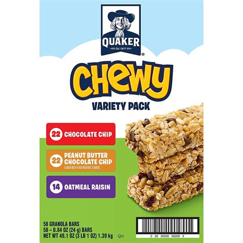 Quaker Chewy Granola Bars Variety Pack 58 Count Pricepulse