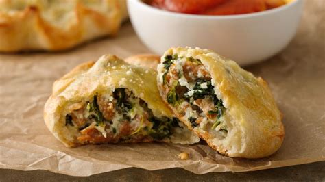 Spinach Ricotta And Sausage Calzones Recipe From Betty