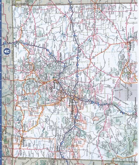 Large Detailed Roads And Highways Map Of New Mexico State With Cities