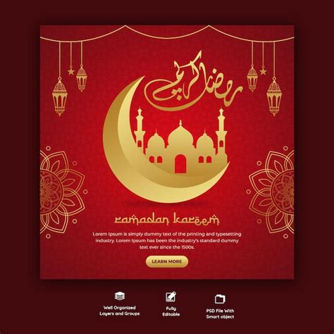Premium Psd Ramadan Kareem Traditional Islamic Festival Religious Web
