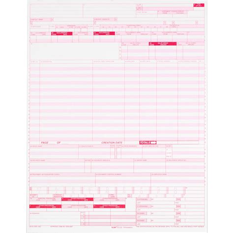 Tops Ub04 Health Insurance Claim Form 2500 Sheets Letter Baggways