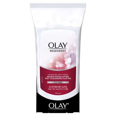 Olay Regenerist Micro Exfoliating Wet Cleansing Cloths 30 Count Pack