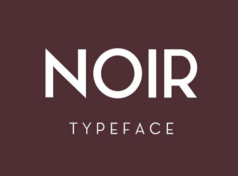 Noir Free Font Free Typeface Typography Logo Typeface