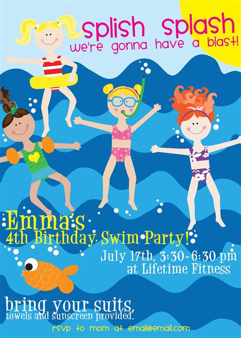 free printables splish splash birthday invite splash party splish splash party swim party