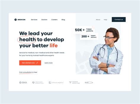 Healthcare platform — landing page by Julia Klochok on Dribbble