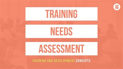 Training Needs Assessment Youtube