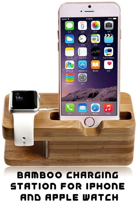 The Bamboo Charging Station For Iphone And Apple Watch