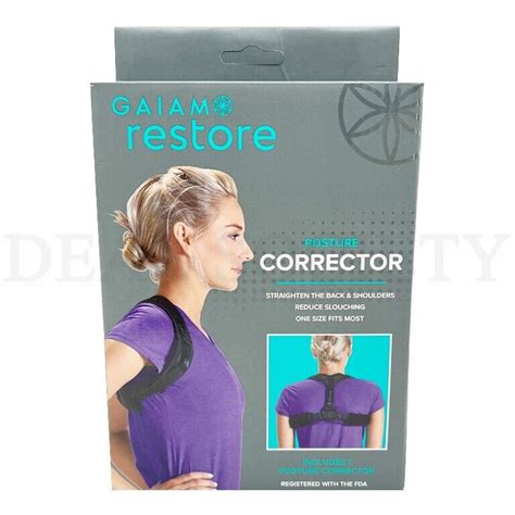 Gaiam Restore Posture Corrector Back Stretcher One Size Fits Most Black