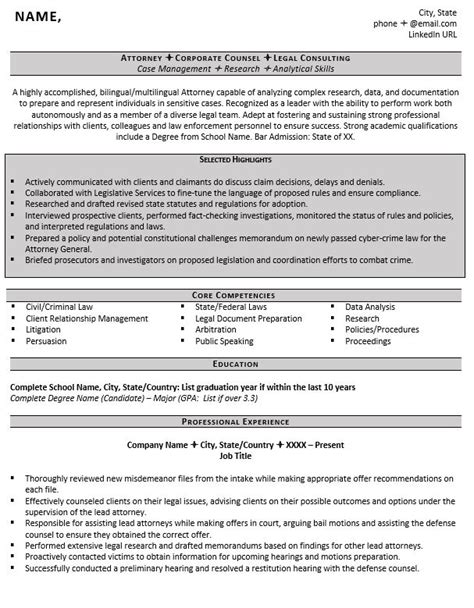 Entry Level Attorney Resume Example And 5 Tips Zipjob
