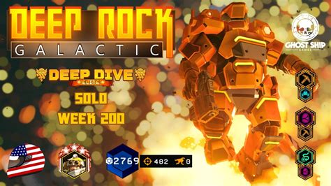 deep rock galactic — solo driller elite deep dive [week 200] madmen s womb magma core youtube