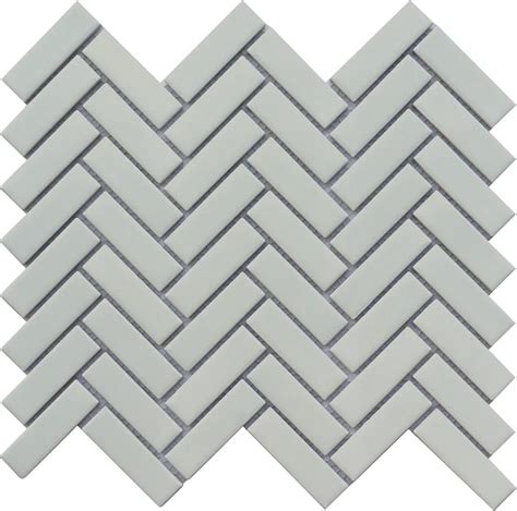Gray Herringbone Porcelain Tile