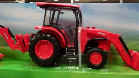 118 Scale Kubota L6060 Tractor With Backhoe And Loader With Lights And