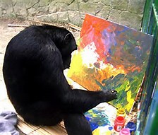 Image result for chimp painting