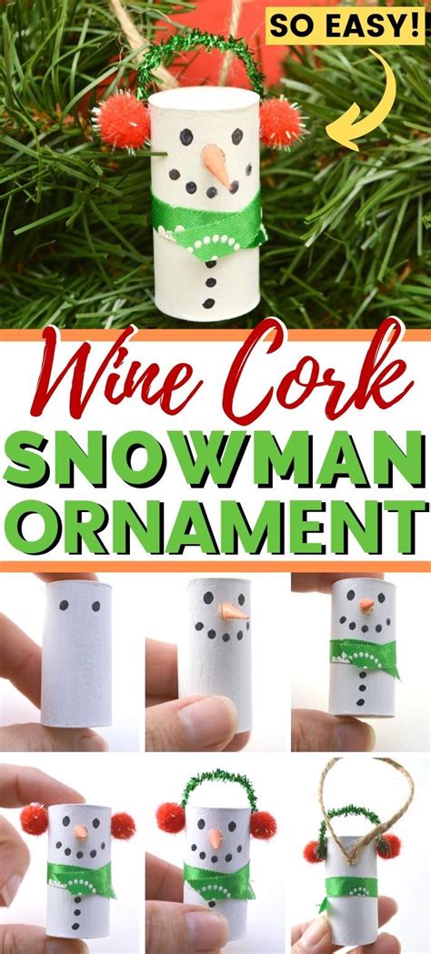 Check out our diy xmas ornaments selection for the very best in unique or custom, handmade pieces from our shops. Easy Wine Cork Snowman Ornament DIY | Pinterest christmas ...