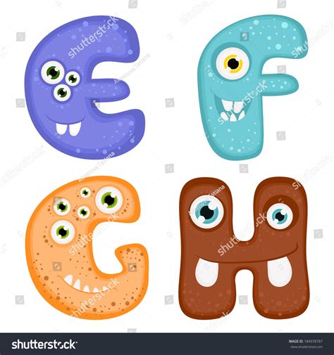 Vector Set English Alphabet Letters E Stock Vector Royalty Free