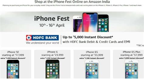 Apple Iphone Fest On Amazon India Iphone X At Rs 79999 Iphone 6 At