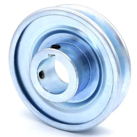 V Groove Drive Pulley 4 Dia 1 18 Bore Steel Pulley