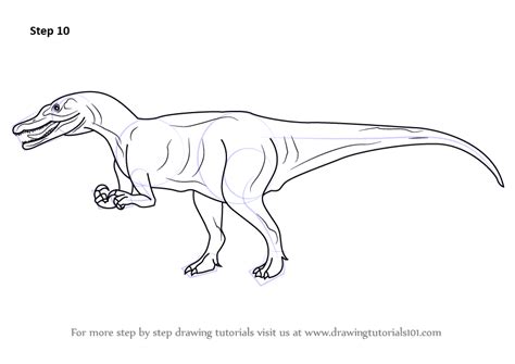 Step By Step How To Draw A Baryonyx