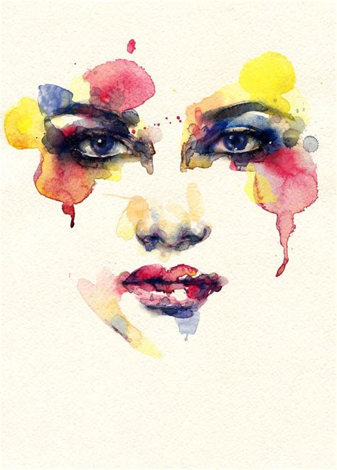 shutterstock follow favorite anna ismagilova watercolor art face watercolor portraits portrait