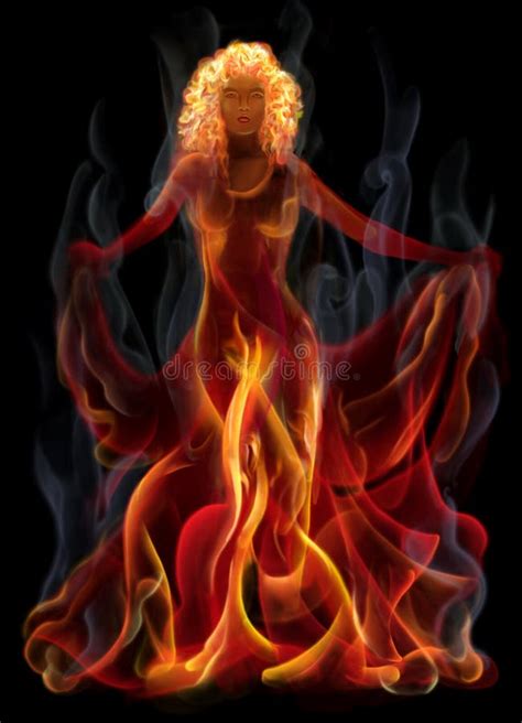 Flame Dancing Girl Stock Illustration Illustration Of Fantasy 35068530