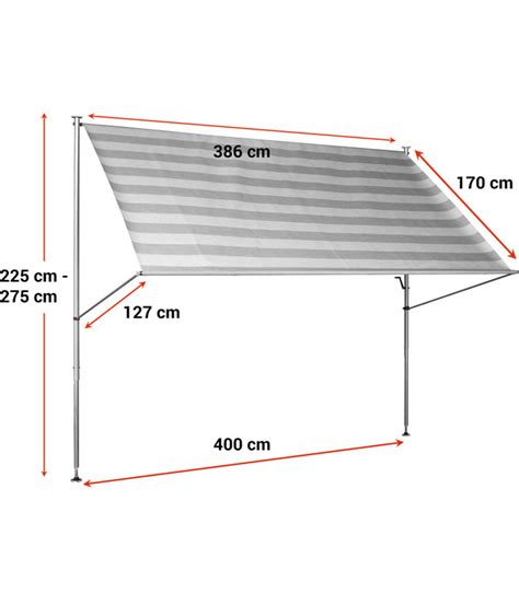 Angerer Klemmmarkise Premium Gestreift Ca B400h275t170 Cm Dehner