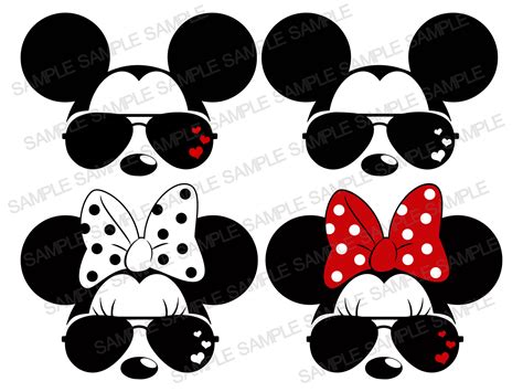 Mickey Mouse Svg Sunglasses Mickey Svg Sunglasses Minnie Mouse Svg