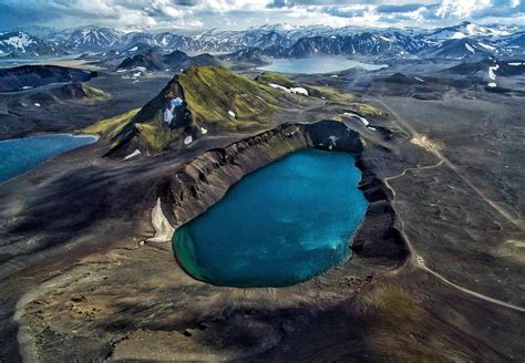 Bláhylur Blue Pool Also Known As The Hnausapollur Crater Was Formed
