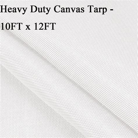 16 Oz Heavy Duty Canvas Tarp Waterproof Cotton Tarpaulin Boat Cover