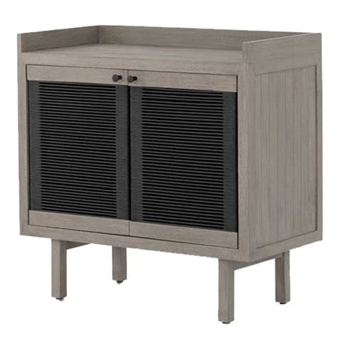 Mason Modern Classic Grey Teak Wood Outdoor Storage Cabinet