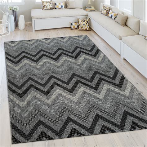Dennoch lassen sich auch sehr farbenfrohe teppiche ohne graue nuancen mit einem grauen sofa anregend kombinieren. In- & Outdoor Teppich Zick Zack Muster | TeppichCenter24