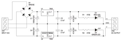 5v Symmetrical Regulated Power Supply 1a Electronics