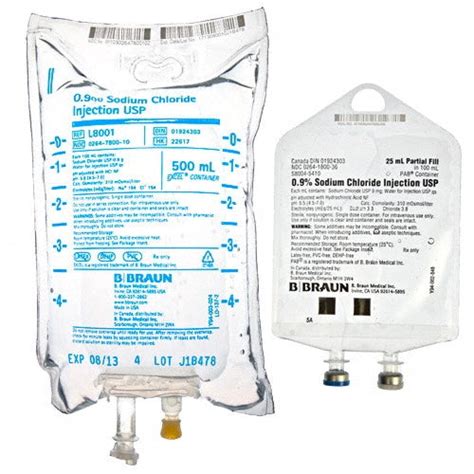 Sodium Chloride 09 For Injection Iv Bags B Braun Dehp Free Rx