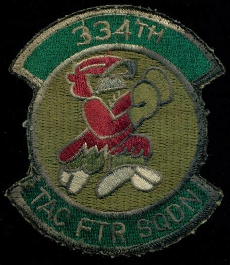 Usaf 334th Tactical Fighter Squadron Patch J 14 Ebay