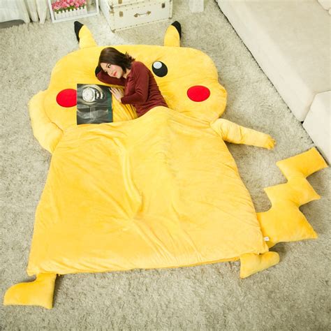 2017 New Japan Anime Stuffed Giant Pikachu Bed Plush Sofa Mattress