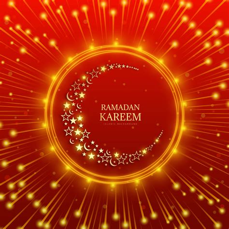 Ramadan Kareem Moon Made Of Stars And Crescents 1045640 Vector Art At
