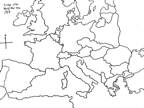 As you can see there are some countries that have remained relatively the same. Blank Map Europe First World War